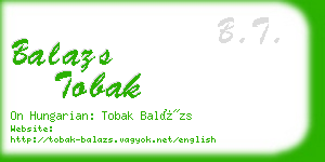 balazs tobak business card